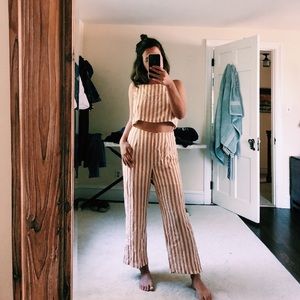 PAC sun yellow and white striped set